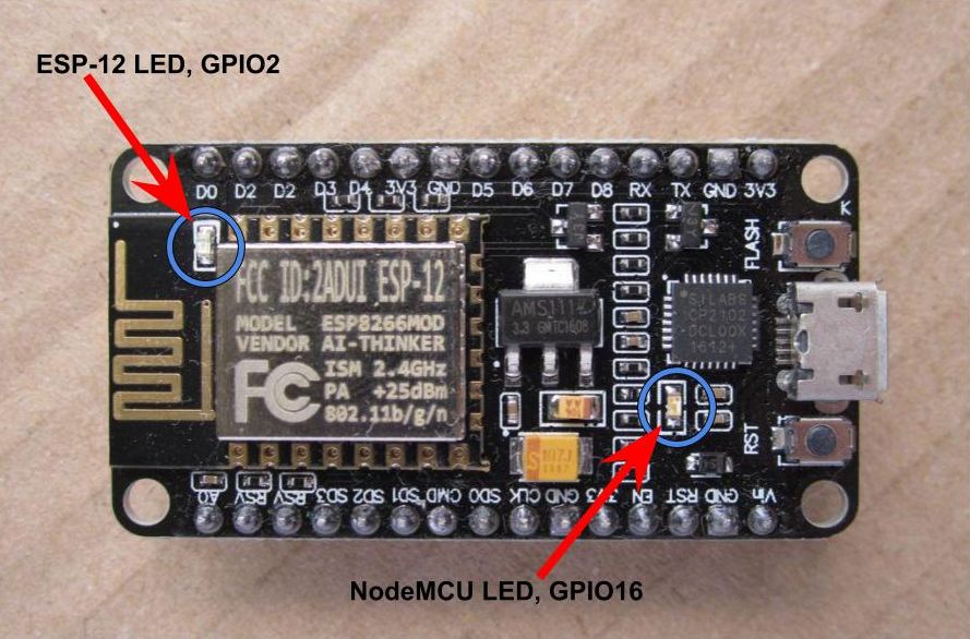 NodeMCU-2 Onboard LEDS